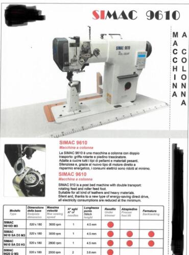 sewing machine SIMAC 9610 NEW 